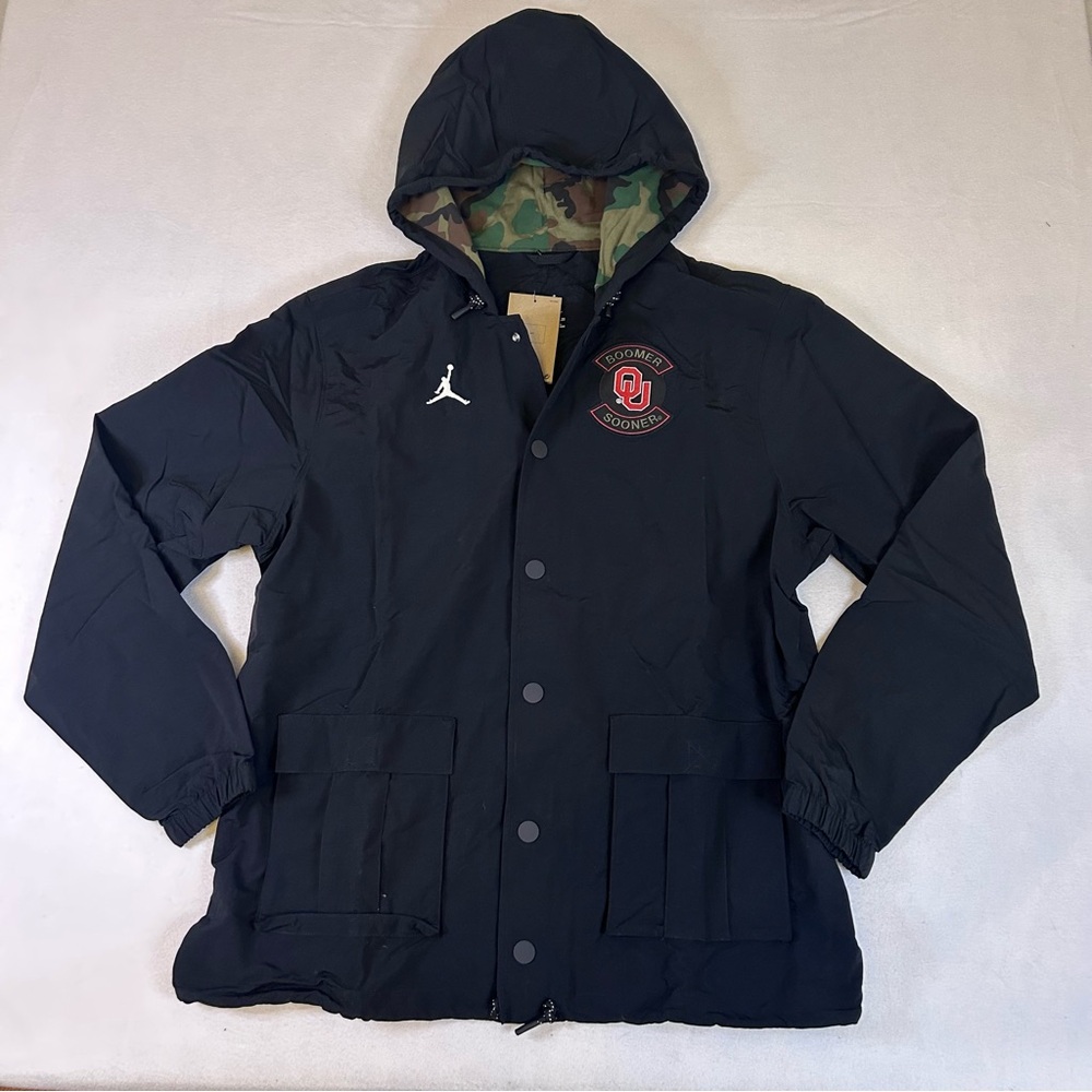 NWT Jordan Brand Oklahoma Sooners Military Appreciation Jacket XL Black 2025